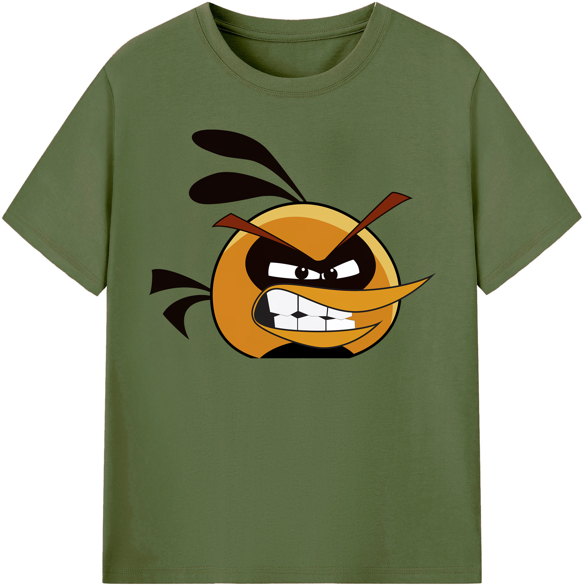 （画像用） Angry Birds アングリーバード 綿100％半袖Tシャツ（フロントプリント）